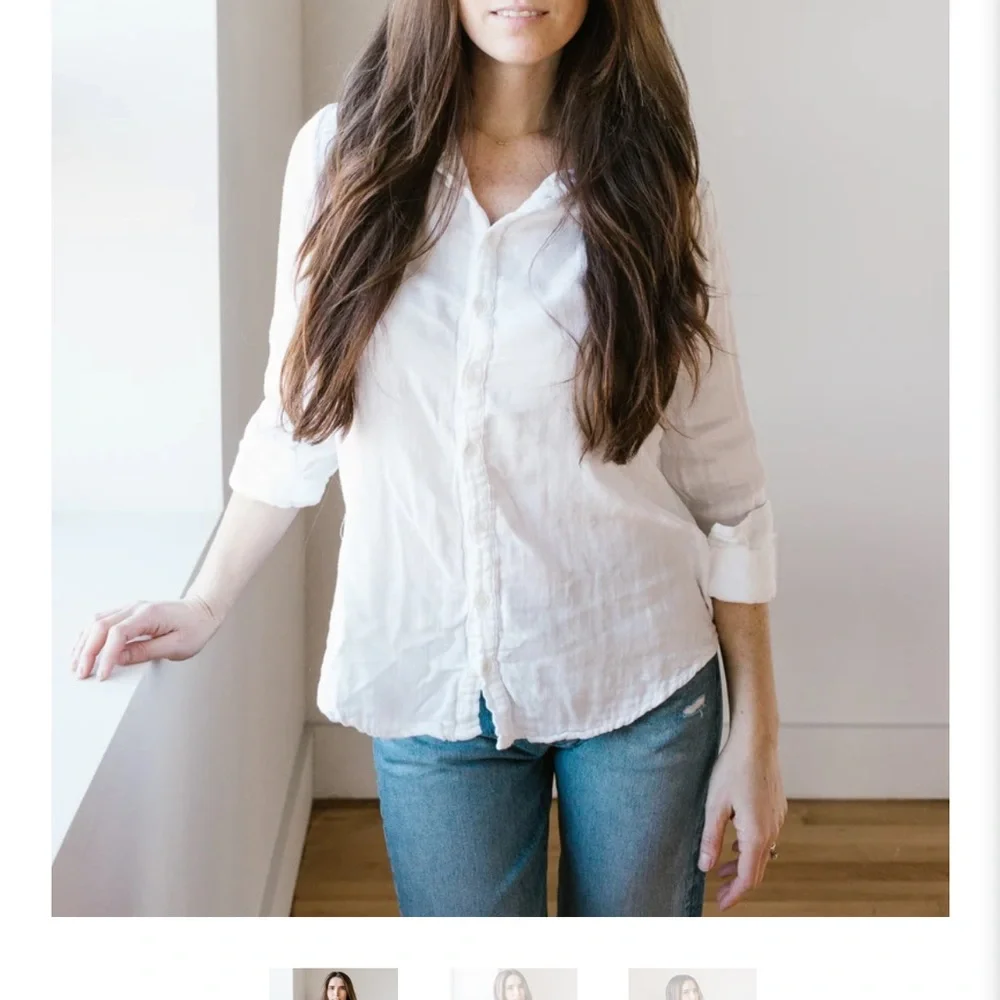 CP Shades Cotton Button Down Shirt Blouse Size Small - Picture 5 of 5